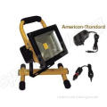 20W LED Rechargeable flood light can last 4 hours on a char